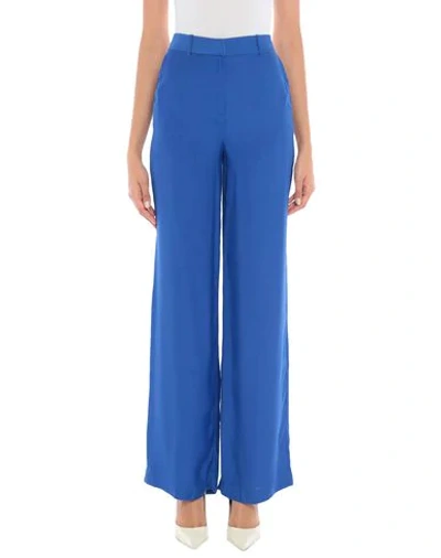 Shop Equipment Woman Pants Bright Blue Size 8 Rayon, Viscose