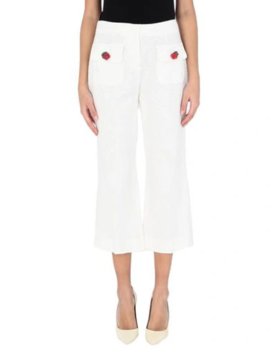 Shop Dolce & Gabbana Cropped Pants In White