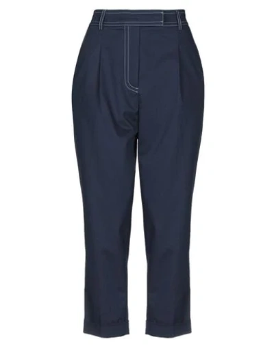 Shop Jour/né Cropped Pants In Dark Blue