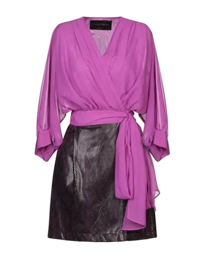 Shop Christian Pellizzari Short Dresses In Purple