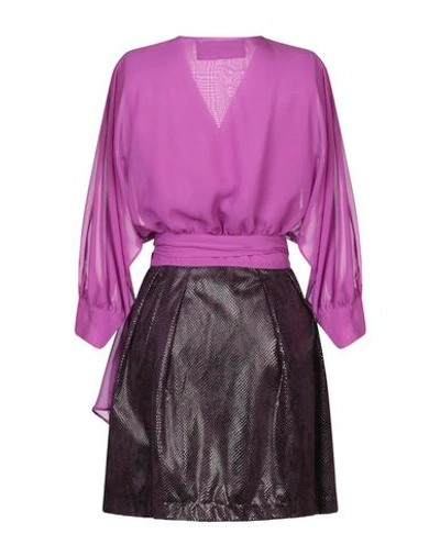 Shop Christian Pellizzari Short Dresses In Purple