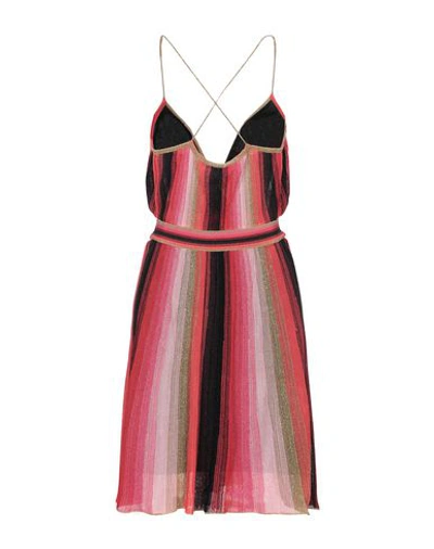 Shop M Missoni Woman Mini Dress Red Size 8 Viscose, Polyamide, Polyester, Metallic Fiber