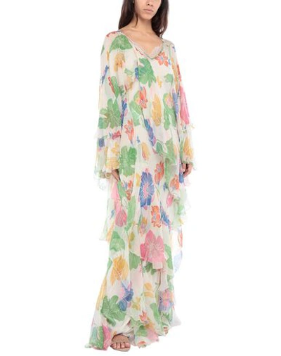 Shop Etro Woman Maxi Dress Ivory Size 4 Silk, Viscose, Nylon In White