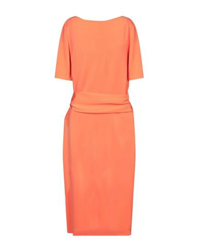 Shop Marc Cain Knee-length Dress In Orange