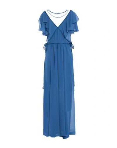 Shop Philosophy Di Alberta Ferretti Long Dresses In Blue