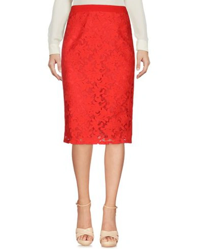 Shop Marc Cain Knee Length Skirt In Red