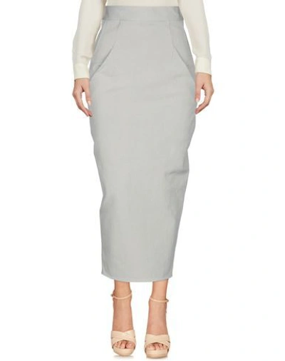 Shop Rick Owens 3/4 Length Skirts In Light Grey