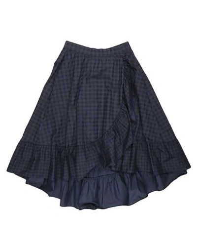 Shop Maison Scotch Midi Skirts In Dark Blue