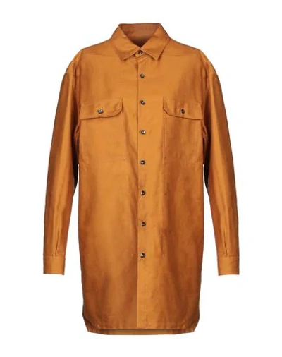 Shop Rick Owens Drkshdw Full-length Jacket In Ocher