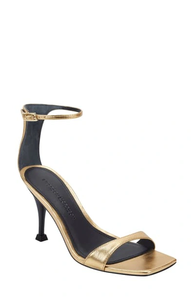 Shop Sigerson Morrison Carita Ankle Strap Sandal In Gold