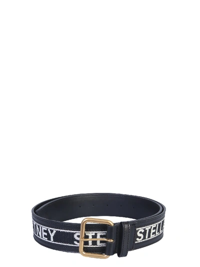 Shop Stella Mccartney Belt With Logo In Nero