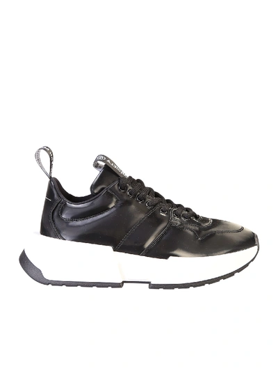 Shop Mm6 Maison Margiela Branded Sneakers In Black