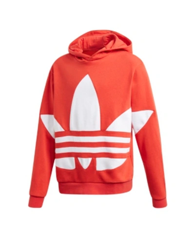Adidas Originals Kids Hoodie Bg Trefoil For For Boys And For Girls In Lush  Red/ White | ModeSens