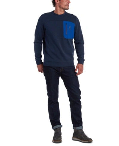 Shop Barbour Men's Skiff Regular-fit Colorblocked Pocket Sweatshirt In Skiff Crew Swe