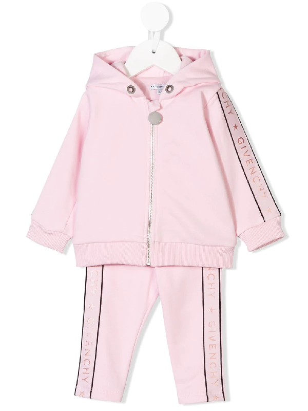 Givenchy Babies' Logo Print Tracksuit In 粉色 ModeSens