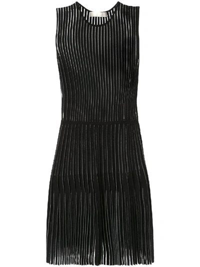 Shop Dion Lee Godet Pleat Mini Dress In Black