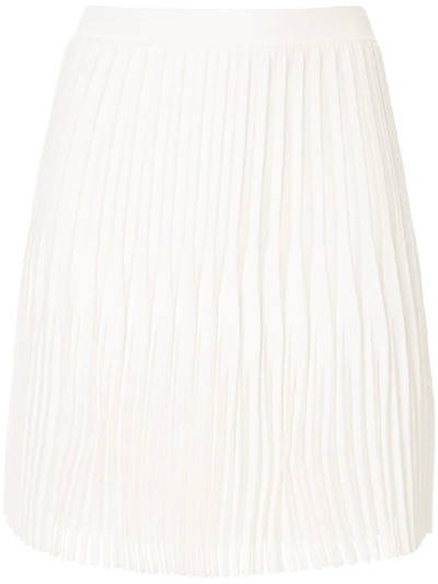 Shop Dion Lee Godet Pleat Mini Skirt In White