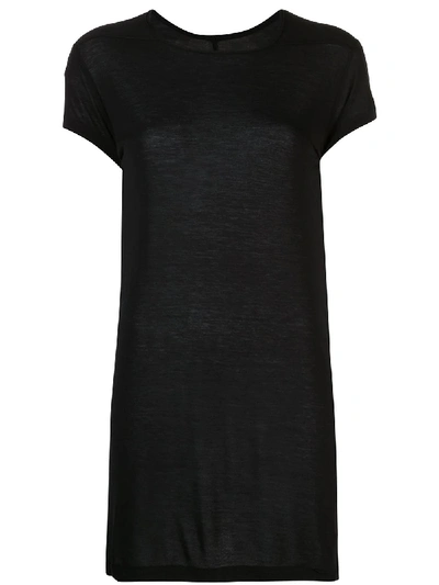 Shop Rick Owens Sheer Longline T-shirt In Black