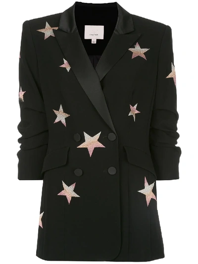 Shop Cinq À Sept Lila Star Print Blazer In Black