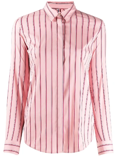 Shop Tommy Hilfiger Striped Shirt In 粉色