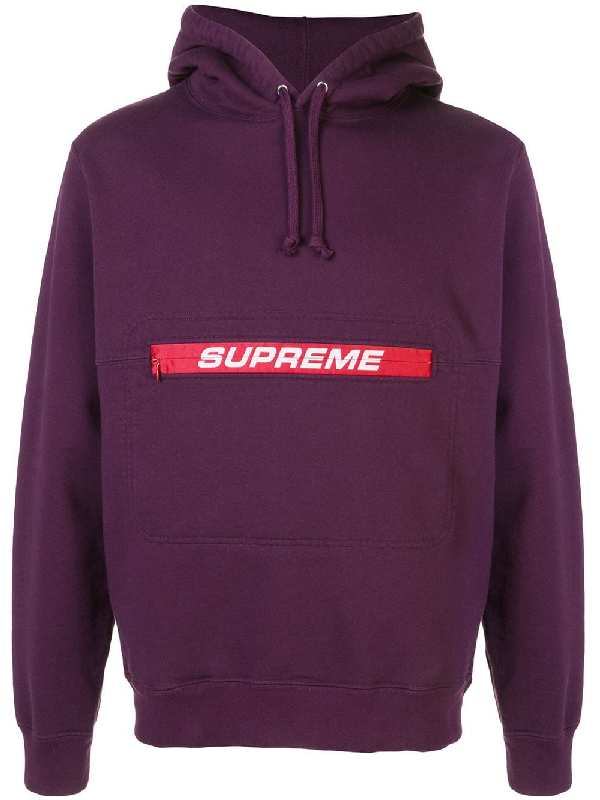 Supreme Zip Pouch Hoodie In Purple | ModeSens