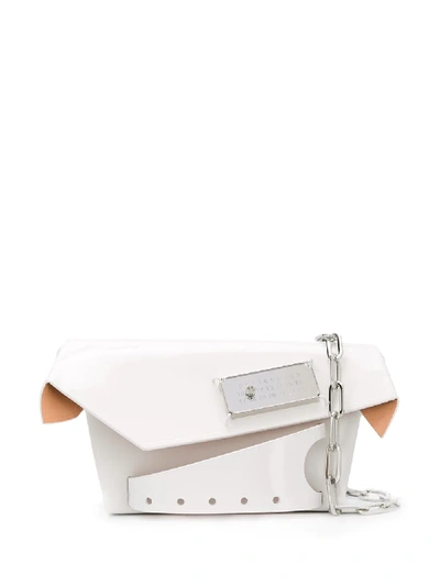 Shop Maison Margiela Small Snatched Bag In White