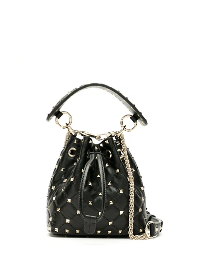Shop Valentino Rockstud Spike Mini Bag In Black
