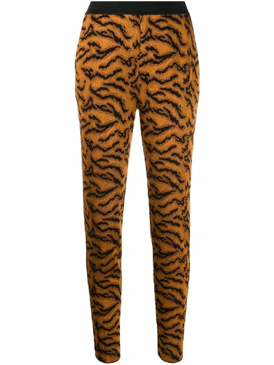Shop Missoni Tiger Pattern Leggings In Brown