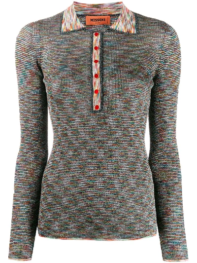 Shop Missoni Glittery Knitted Top In Green