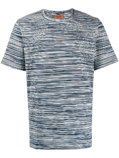 Shop Missoni Abstract Stripe T-shirt In Blue