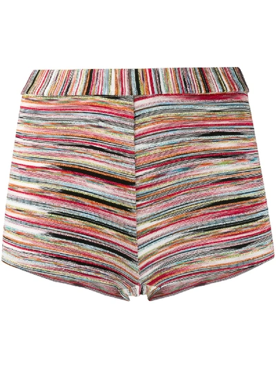 Shop Missoni Striped Swimming Shorts In Red