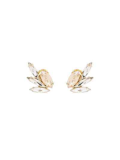 Shop Anton Heunis Swarovski Crystal Wing Earrings In Silver