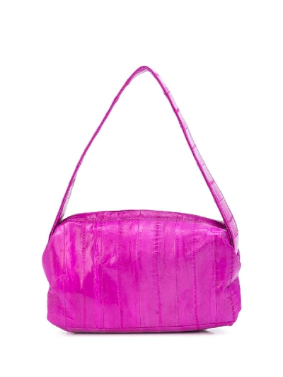 Shop Rachel Comey Bento Striped Shoulder Bag In 紫色