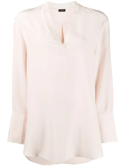 Shop Joseph Loose-fit Blouse In Neutrals