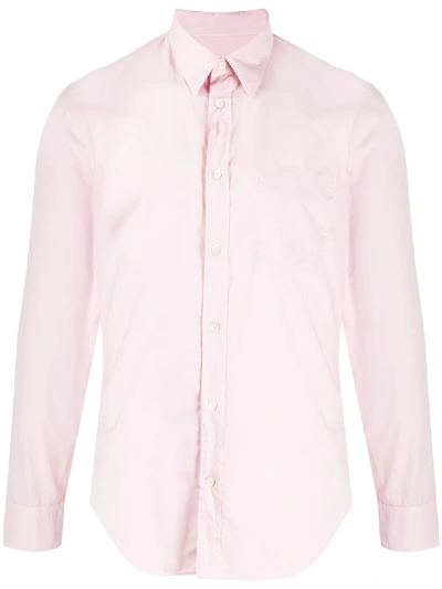 Shop Maison Margiela Cotton Long Sleeved Top In Pink
