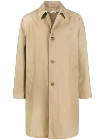 Shop Marni Single-breasted Trench Coat In Brown