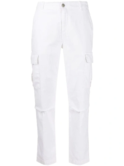 Shop P.a.r.o.s.h Slim-fit Cargo Trousers In White