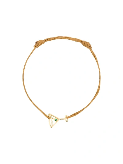Shop Aliita 9kt Gold Cocktail Cord Bracelet In Neutrals