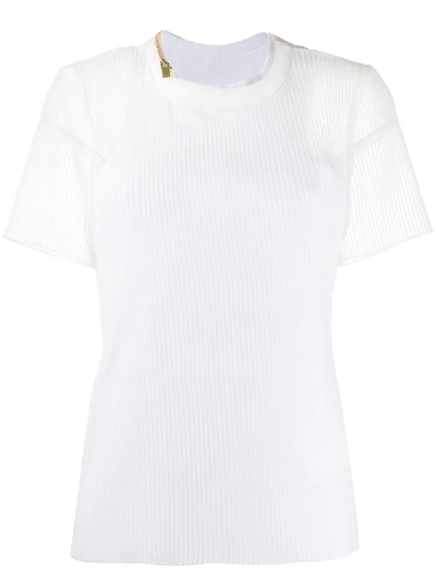 Shop Sacai Double Layered Top In White