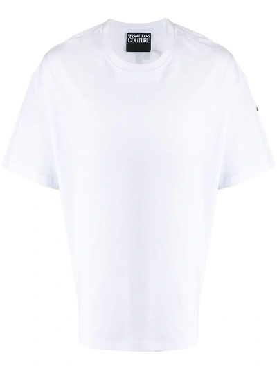 Shop Versace Jeans Couture Oversized Logo Print T-shirt In White