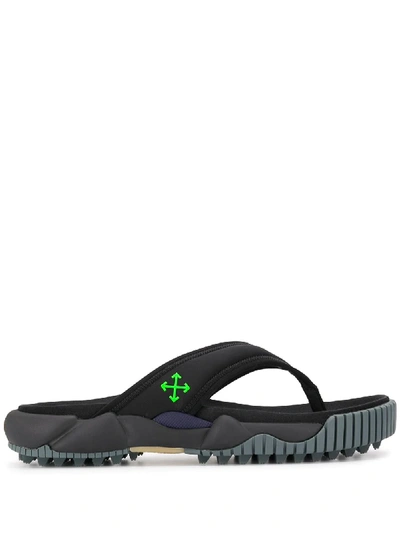 Shop Off-white Chunky Slip-on Flip Flops In Black