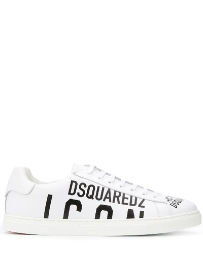 Shop Dsquared2 Icon Logo Sneakers In White