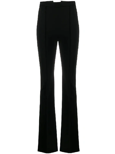 Shop Pinko High-waisted Flared Trousers In Black