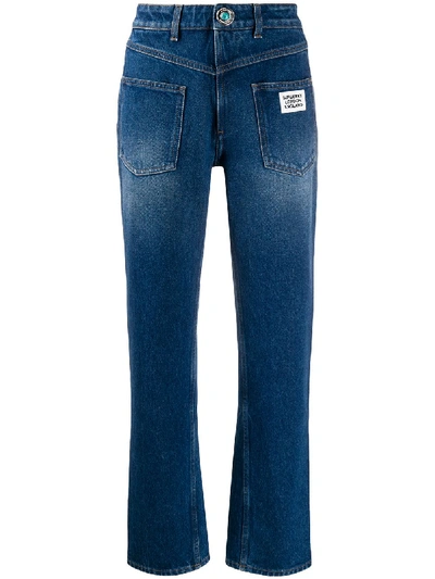 BACK-TO-FRONT STRAIGHT-LEG JEANS