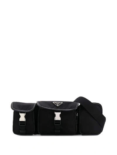 Shop Prada Utility Belt Bag In Black