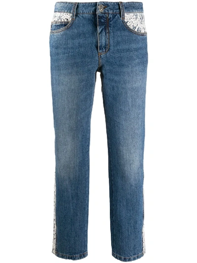 Shop Ermanno Scervino Slim Boyfriend Jeans In Blue