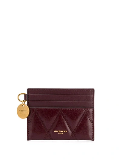 Shop Givenchy Quilted Card Holder In Red