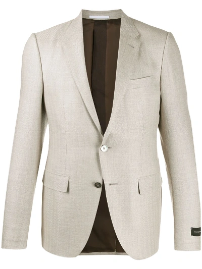 Shop Ermenegildo Zegna Classic Blazer In Neutrals