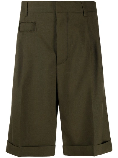 Shop Marni Tailored Chino Shorts In Green