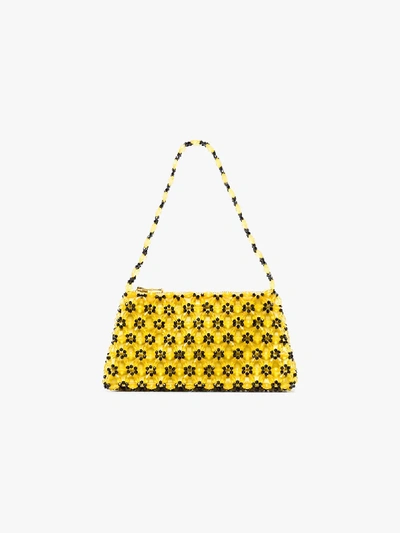 Shop Shrimps Yellow Dawson Flower Mini Clutch Bag